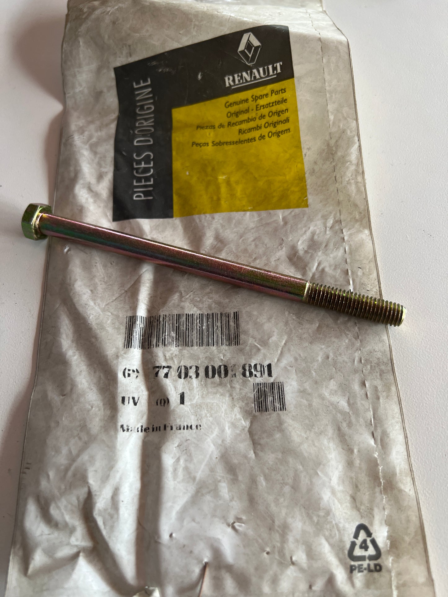7703001891 TORNILLO RENAULT
