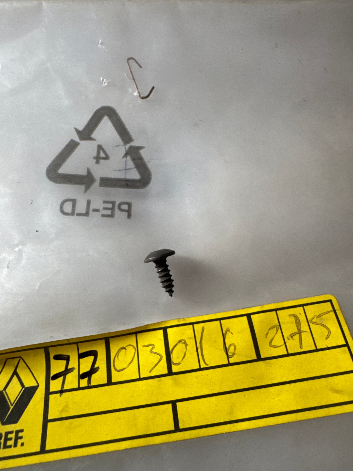 7703016275, tornil PL TOL3,5X, Renault