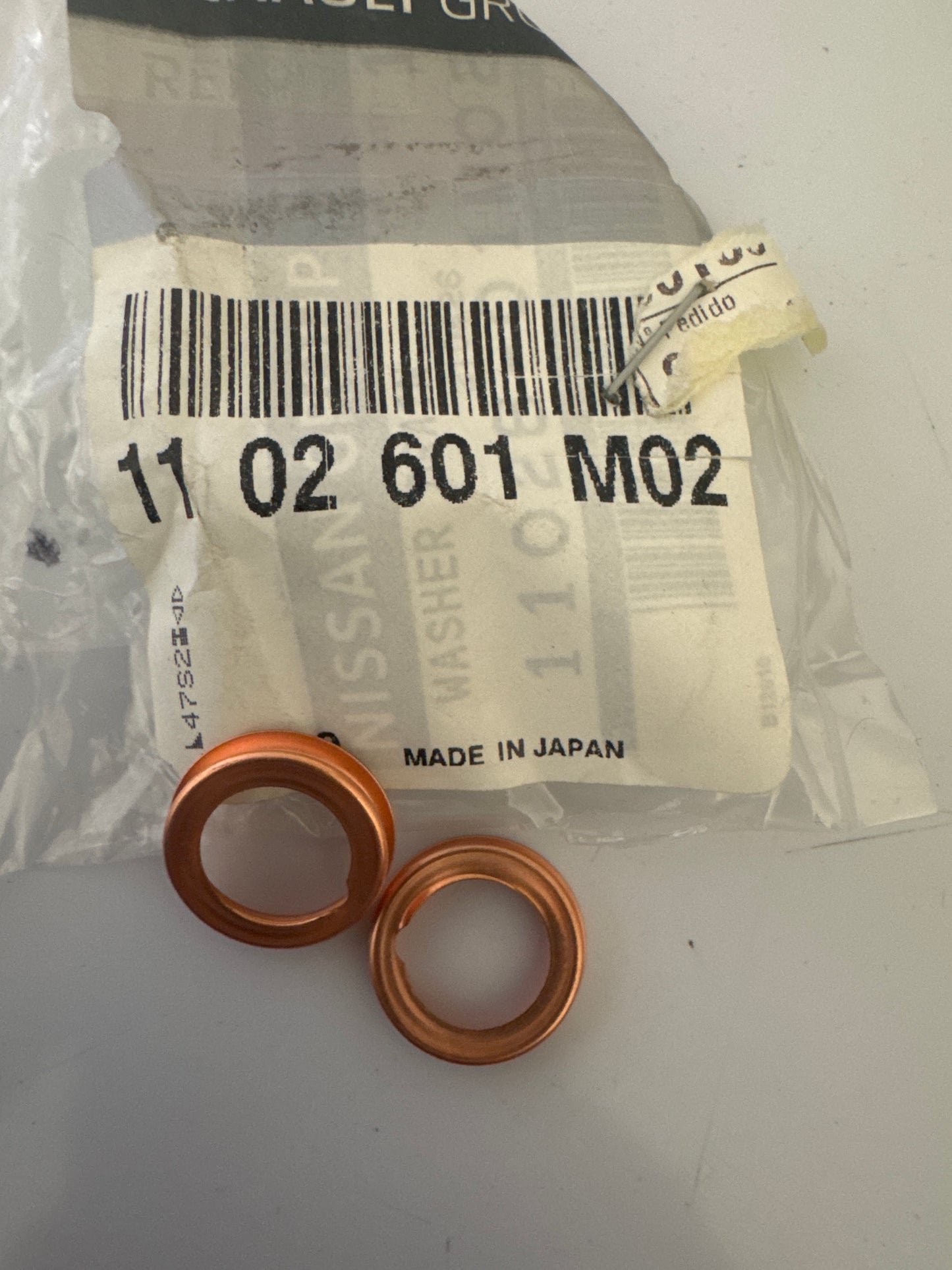 1102601M02, WASHER DRAIN, Nissan