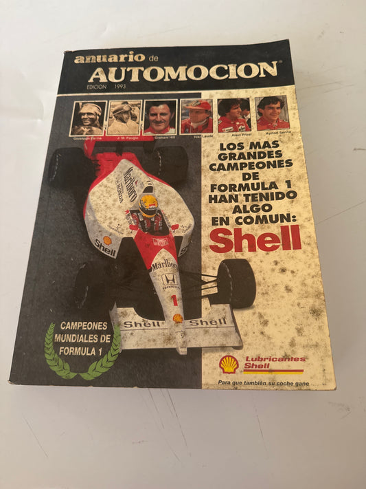Anuario de automoción. Edición 1993. Campeones mundiales de formula 1. Shell