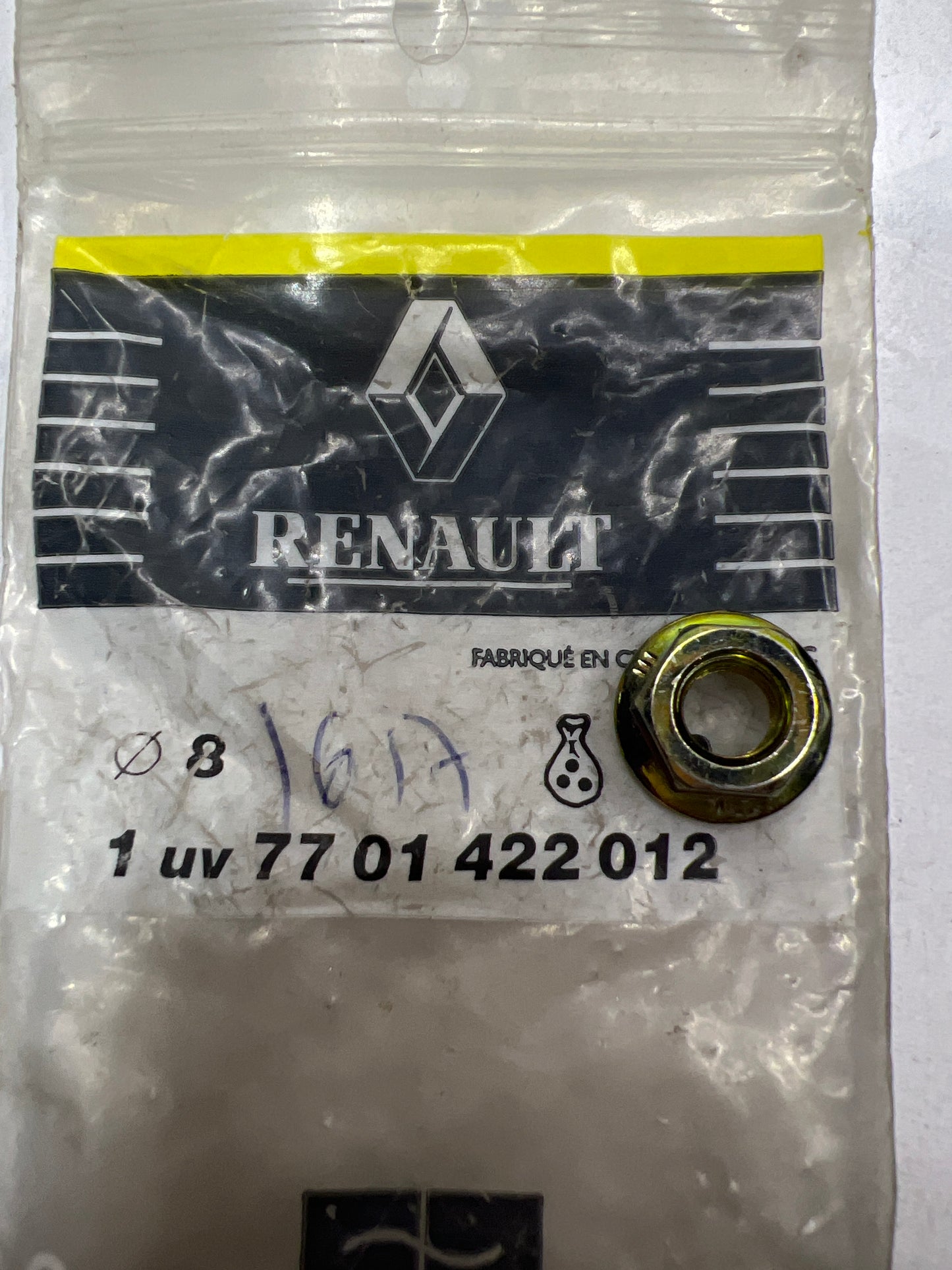 7701422012 1=30 TUERCA ELAST RENAULT