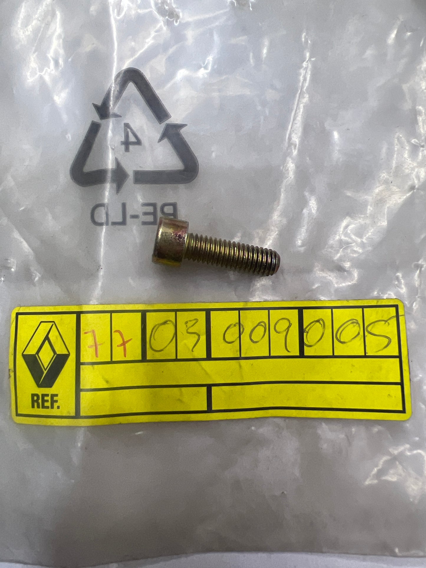 7703009005 HEX SOCKET SCR M6- RENAULT